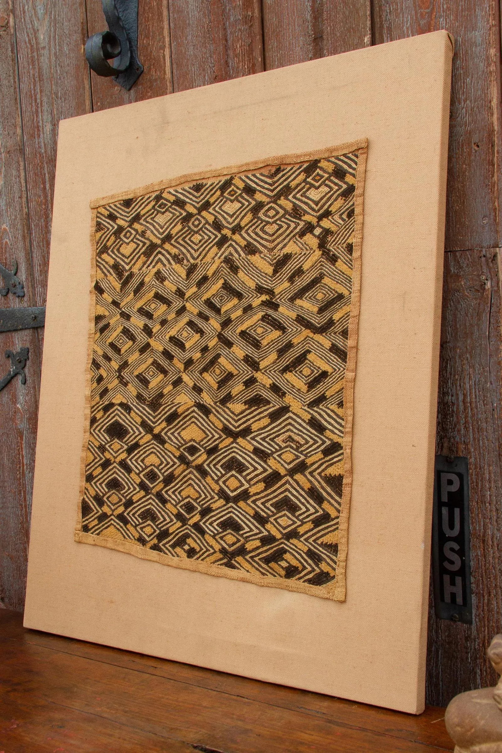 Striking Antique Kuba Raffia Panel - 7