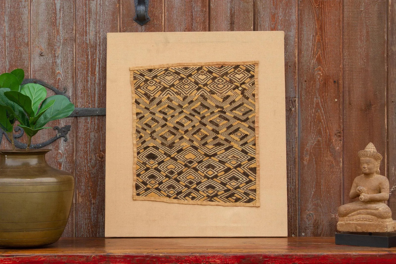 Striking Antique Kuba Raffia Panel - 9