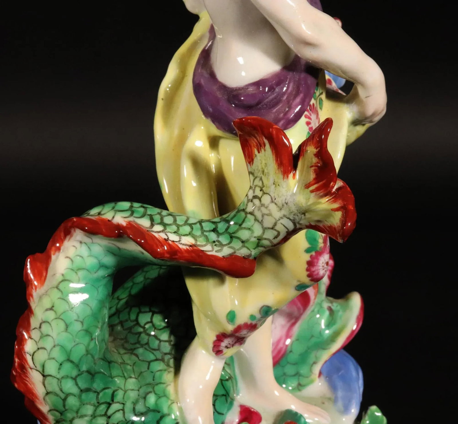 Porcelain Figure of Neptune on a Rococo Scroll Base, Edme Samson Et Cie, Paris - 11