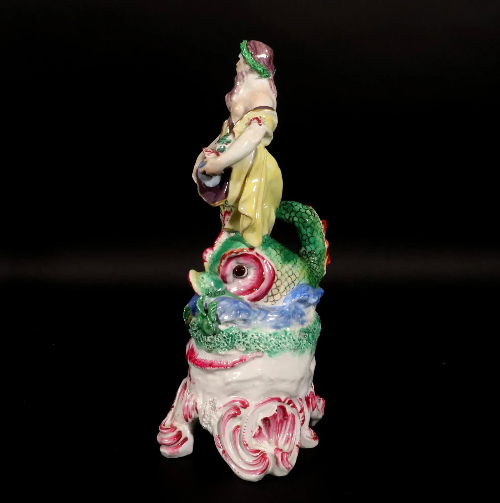 Porcelain Figure of Neptune on a Rococo Scroll Base, Edme Samson Et Cie, Paris - 2