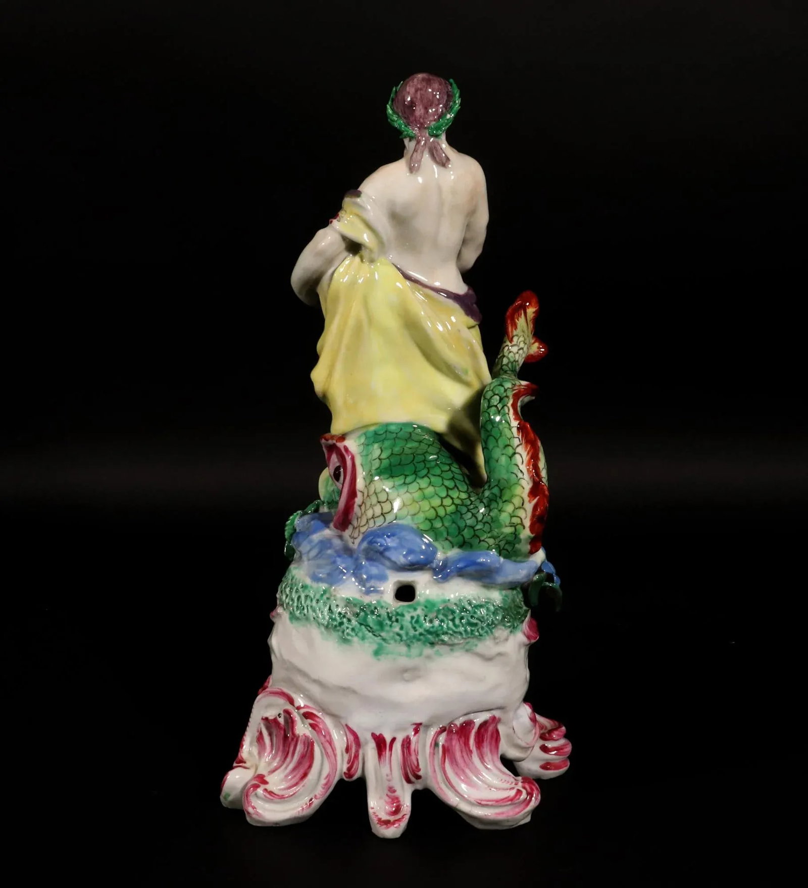 Porcelain Figure of Neptune on a Rococo Scroll Base, Edme Samson Et Cie, Paris - 3