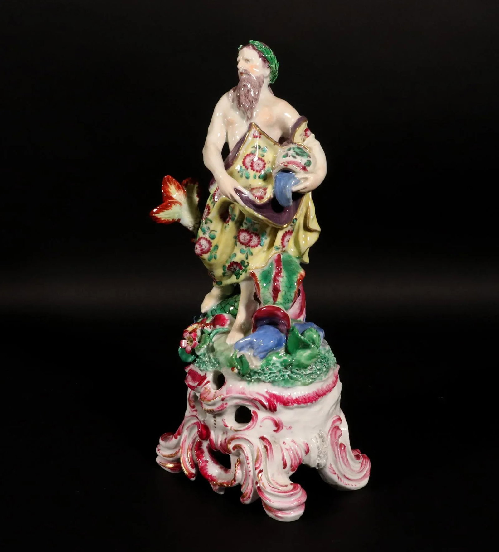 Porcelain Figure of Neptune on a Rococo Scroll Base, Edme Samson Et Cie, Paris - 6
