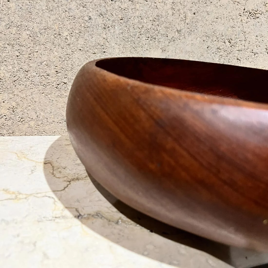 1960s Solid Teak Bowl Scandinavian Modern - 3