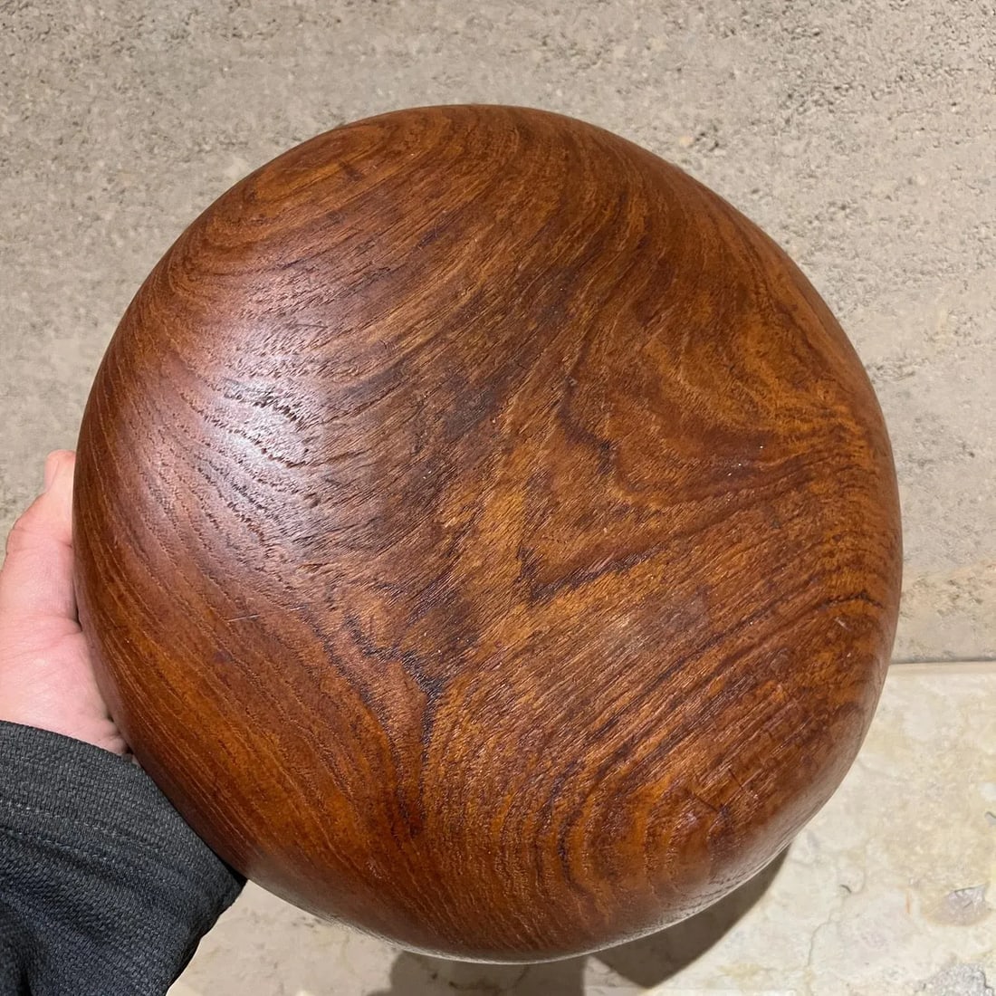 1960s Solid Teak Bowl Scandinavian Modern - 5