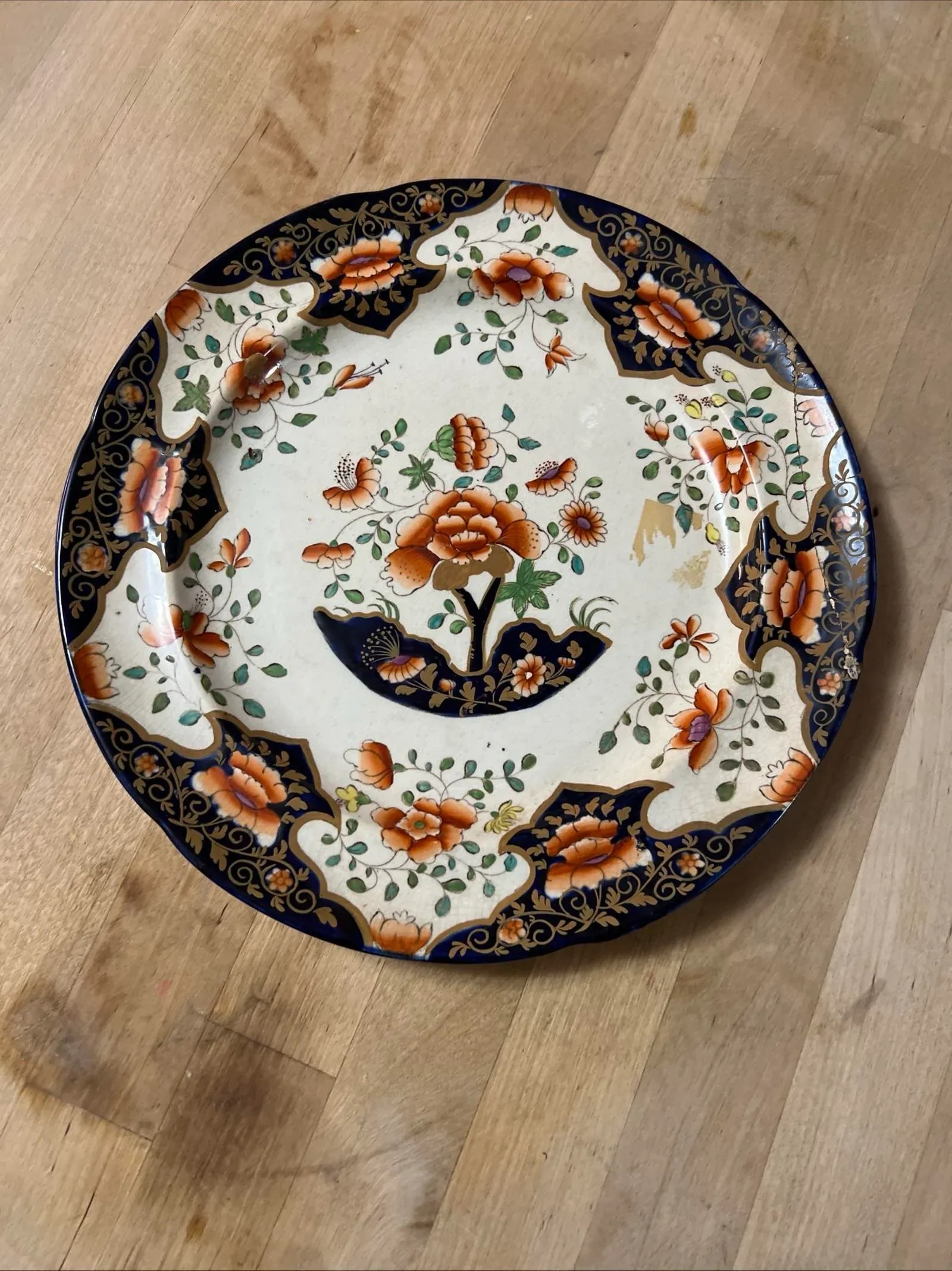 A Fine Pair of Antique Royal Crown Derby Plates, With Staple Repairs, Circa 1820's - 10