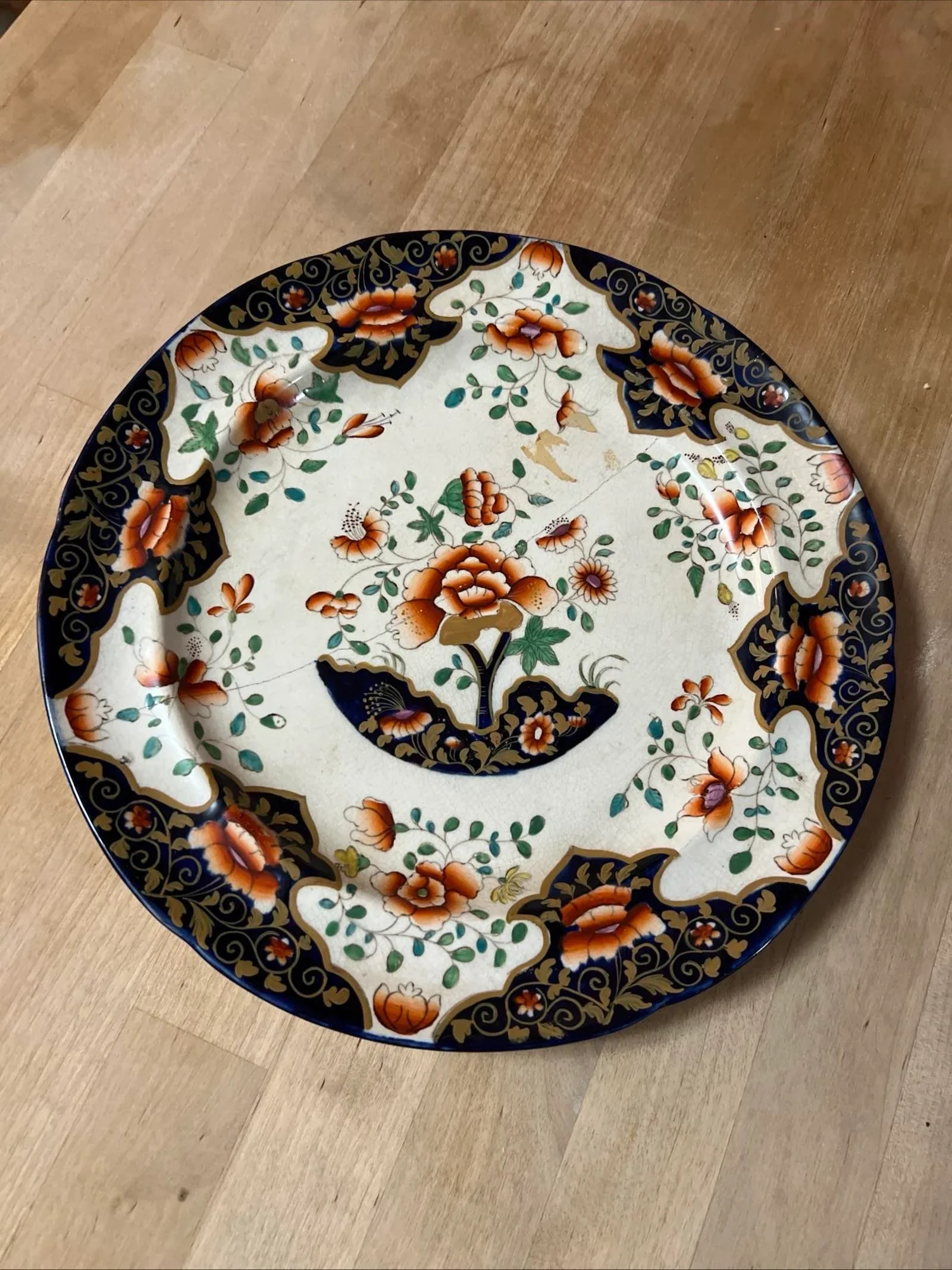 A Fine Pair of Antique Royal Crown Derby Plates, With Staple Repairs, Circa 1820's - 11