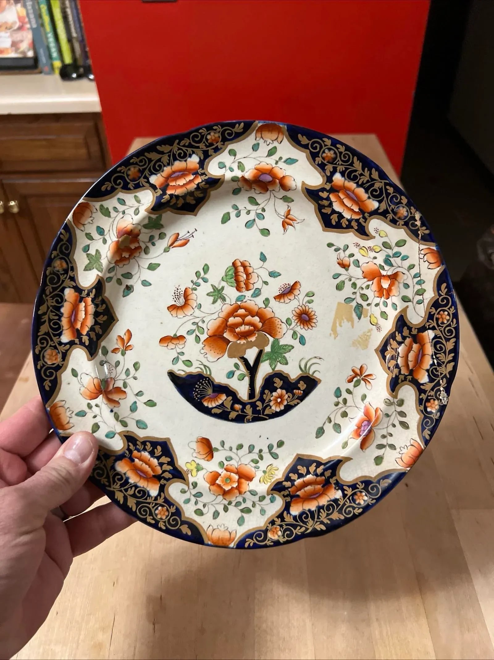 A Fine Pair of Antique Royal Crown Derby Plates, With Staple Repairs, Circa 1820's - 2
