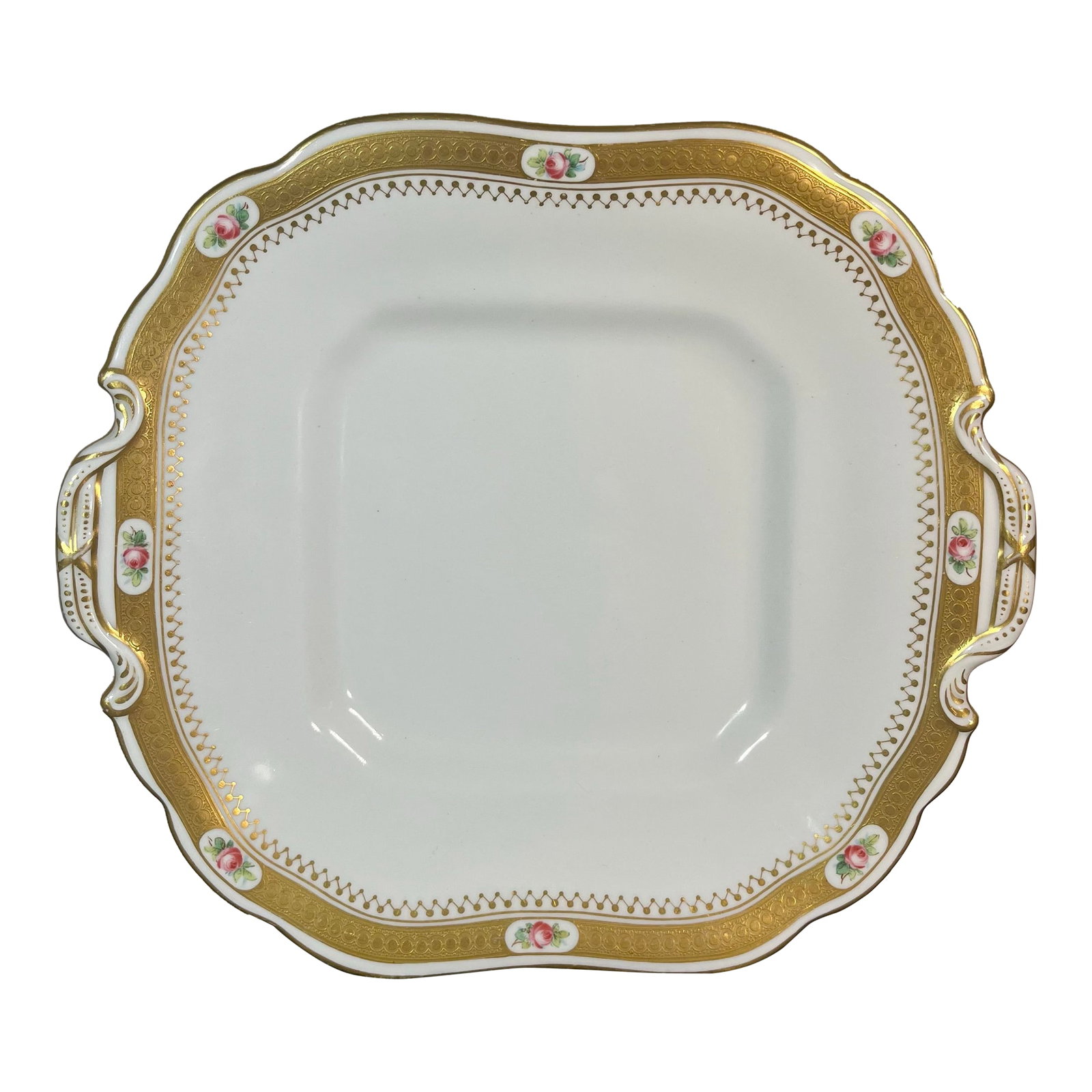 Antique Minton Square Handled Porcelain Cake Plate (1 of 8)