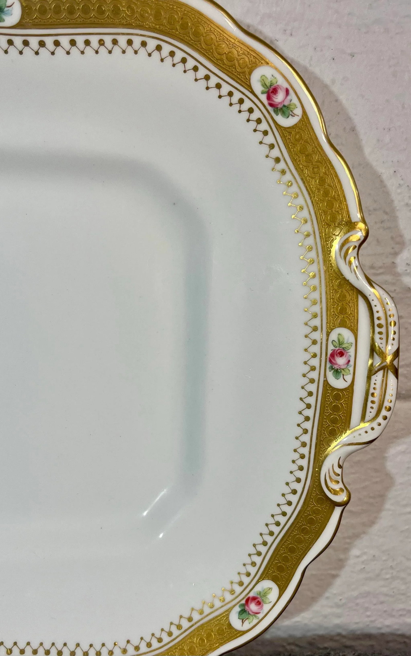 Antique Minton Square Handled Porcelain Cake Plate - 2