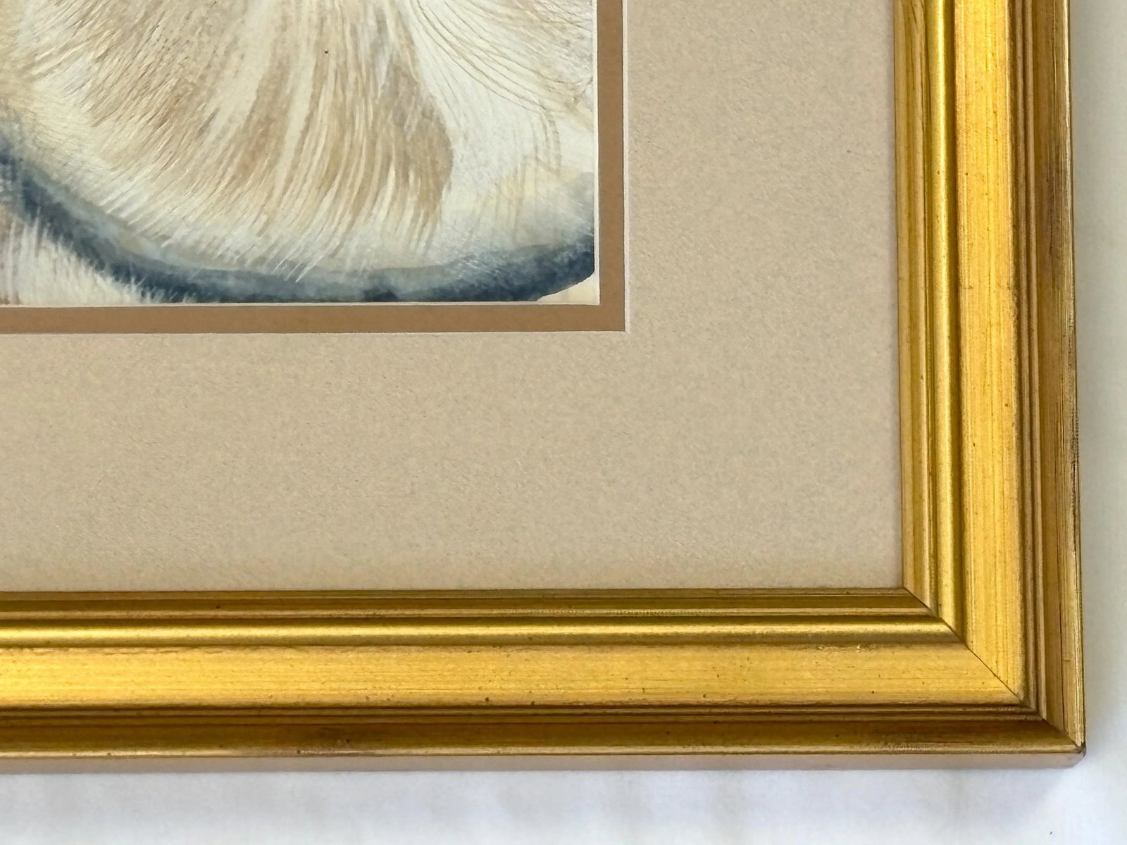 Framed Signed Original Watercolor Portrait of a Playful Terrier at the Beach by Capt Wick Reed - 11