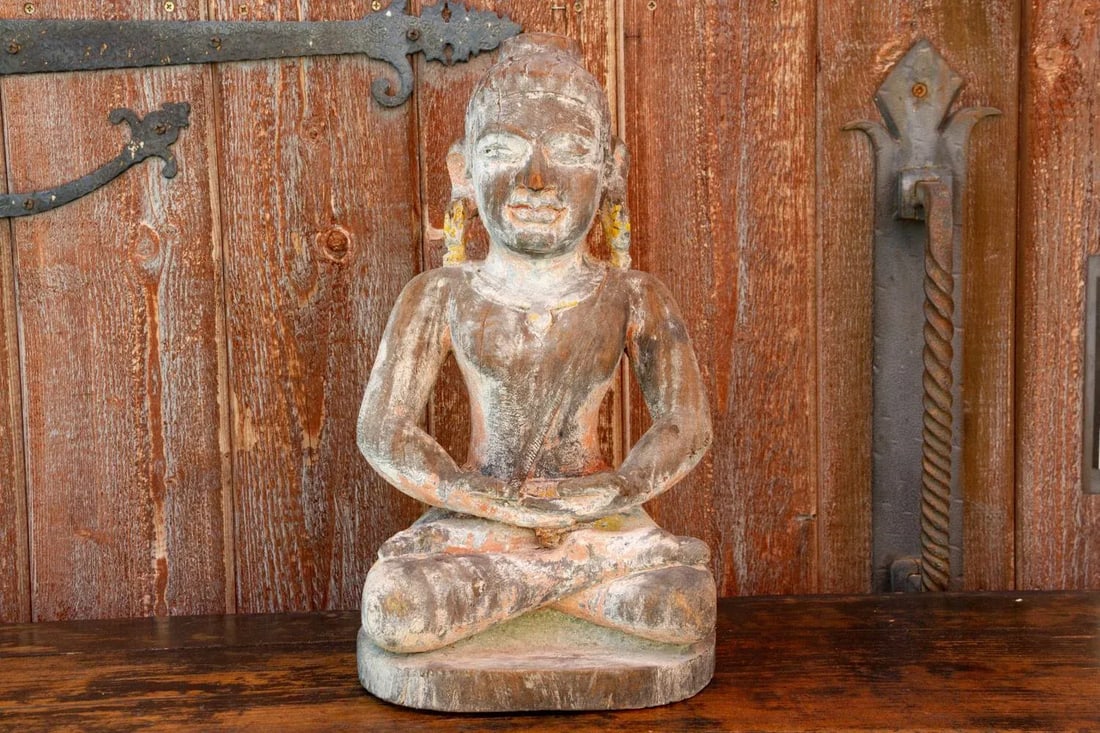 Hill Tribe Antique Padmasana Buddha - 7