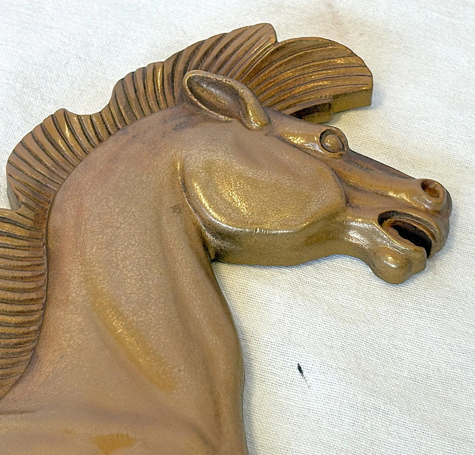 Vintage MCM Syroco Wood Rodeo Horses- A Pair - 8