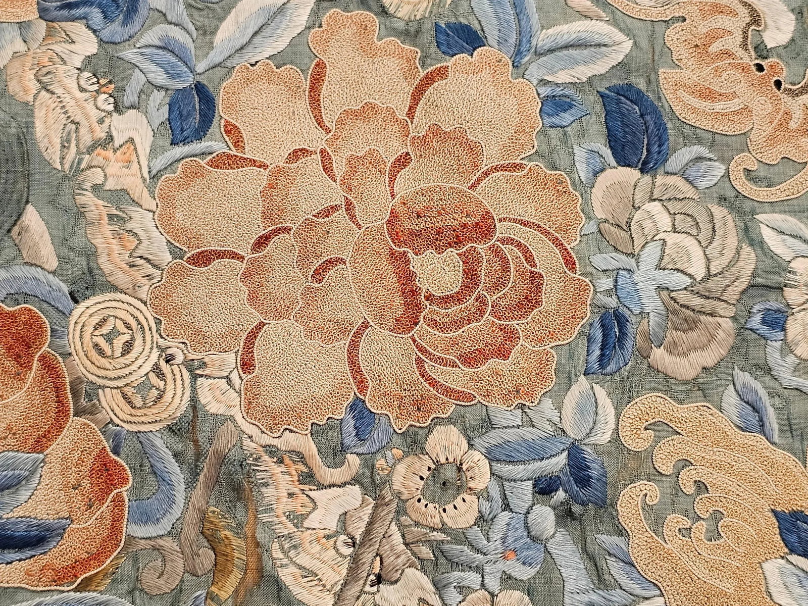 19th Century Chinese Silk Embroidery Panels- Set of 2 - 8