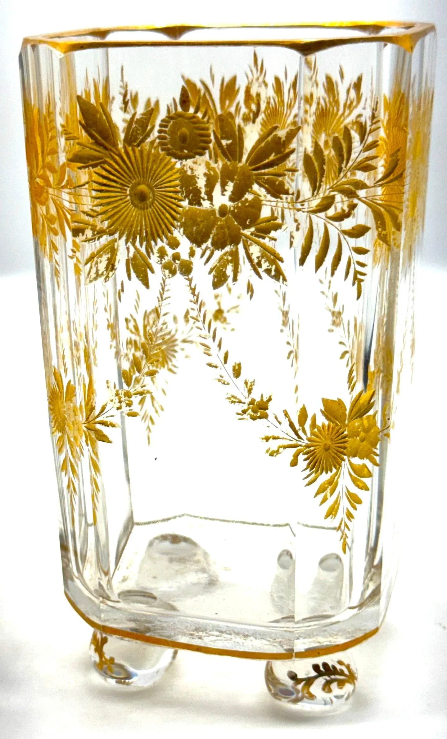 Collection of French Gilt Enameled Crystal Table Articles, Style of Baccarat - 5