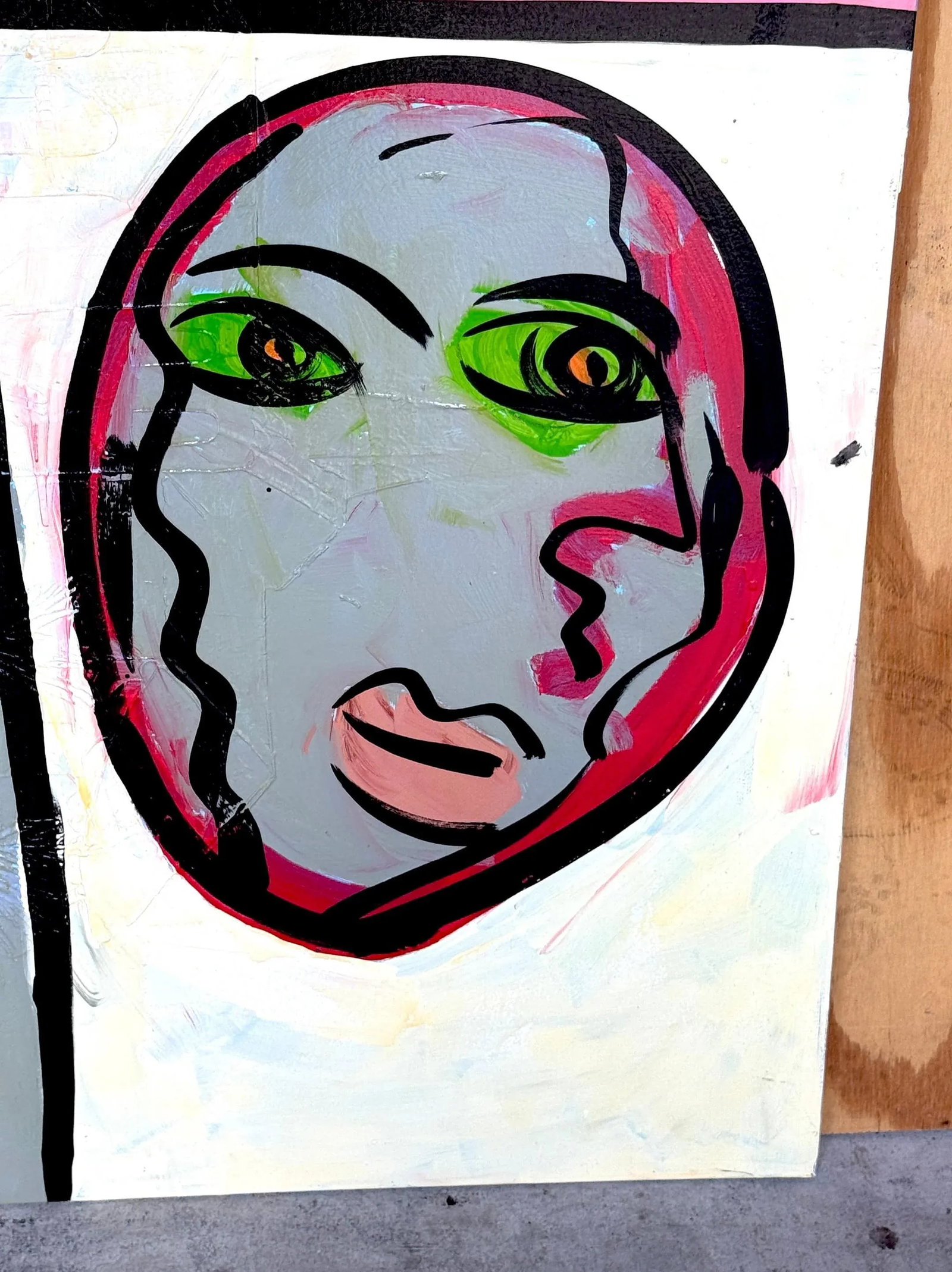 Peter Keil, Masterwork Mixed Media Textured Quadriptych (4) Portraits, C. 1980 - 4
