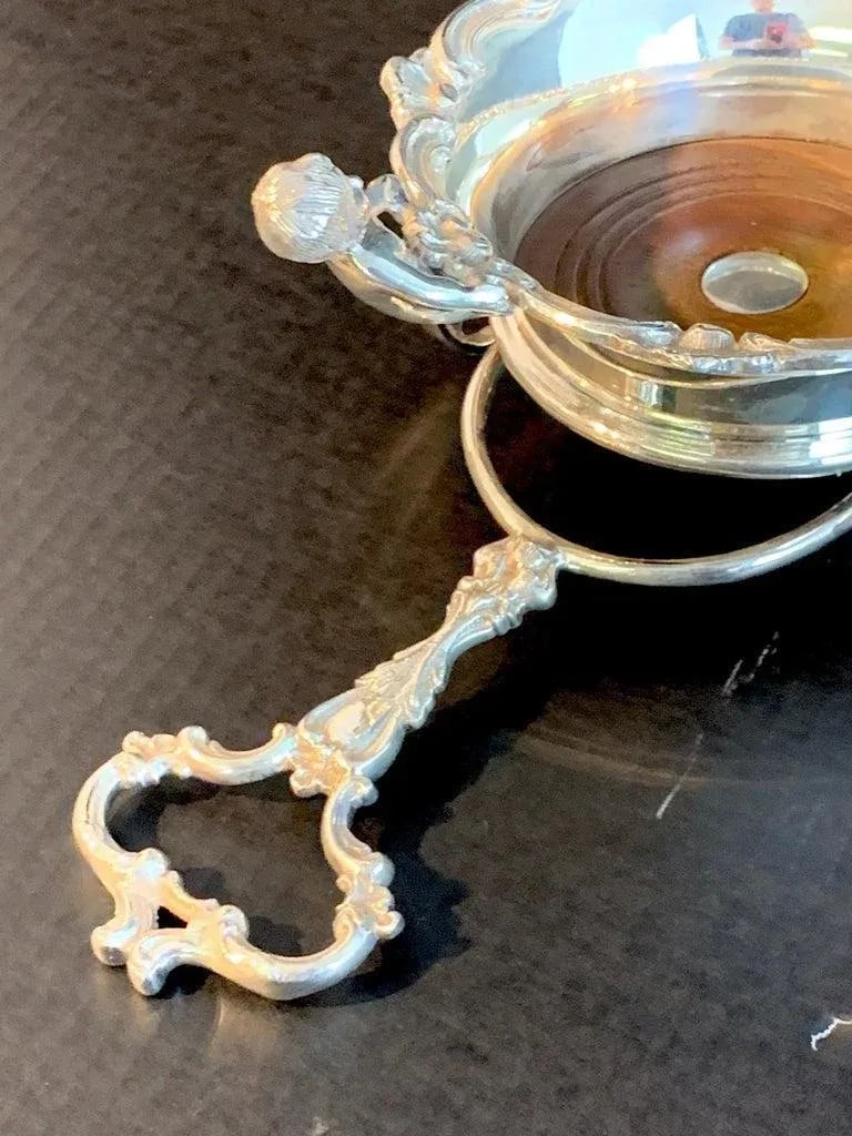 English Silverplated Figural Double Wine Trolley - 5
