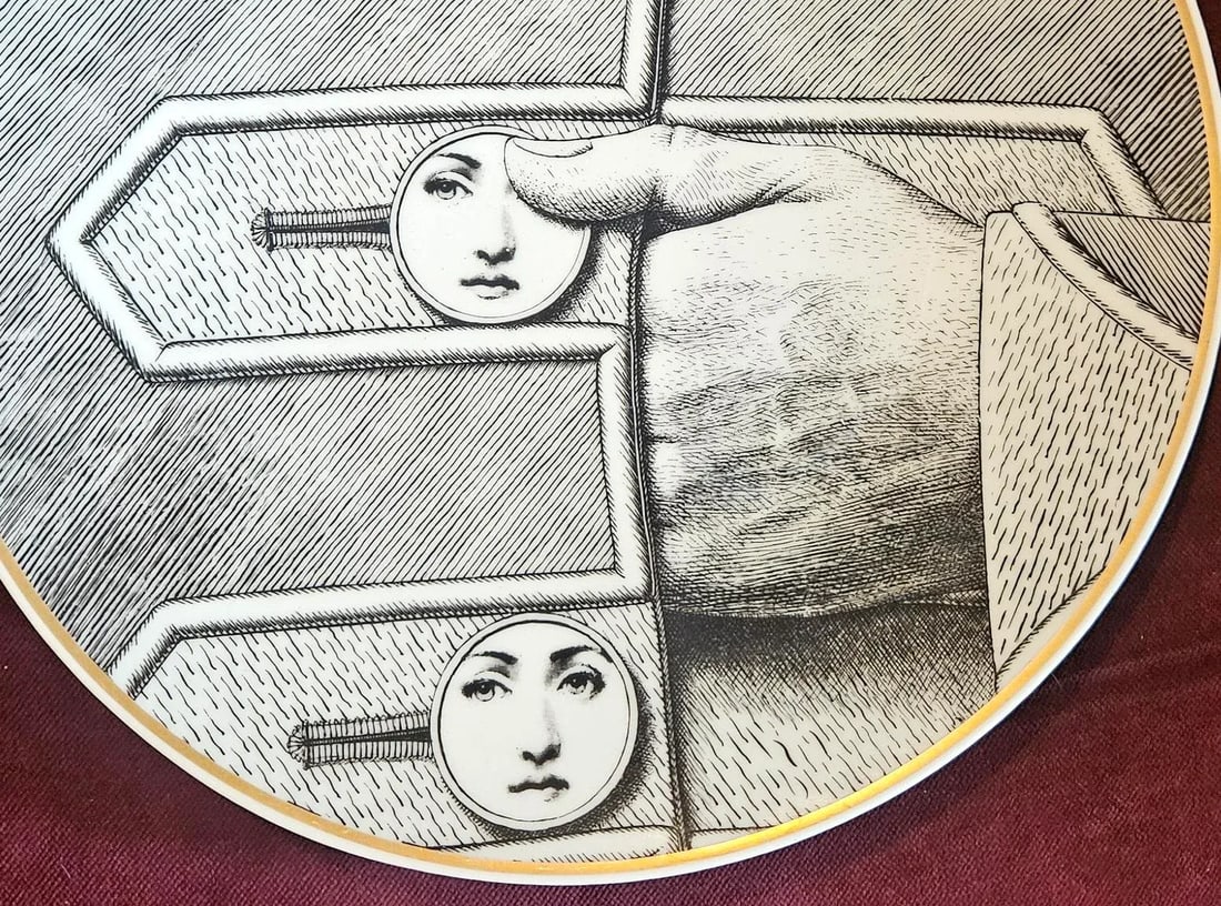 Rosenthal Piero Fornasetti Porcelain Plate, Themes and Variations, Buttons, Motiv 13 - 2