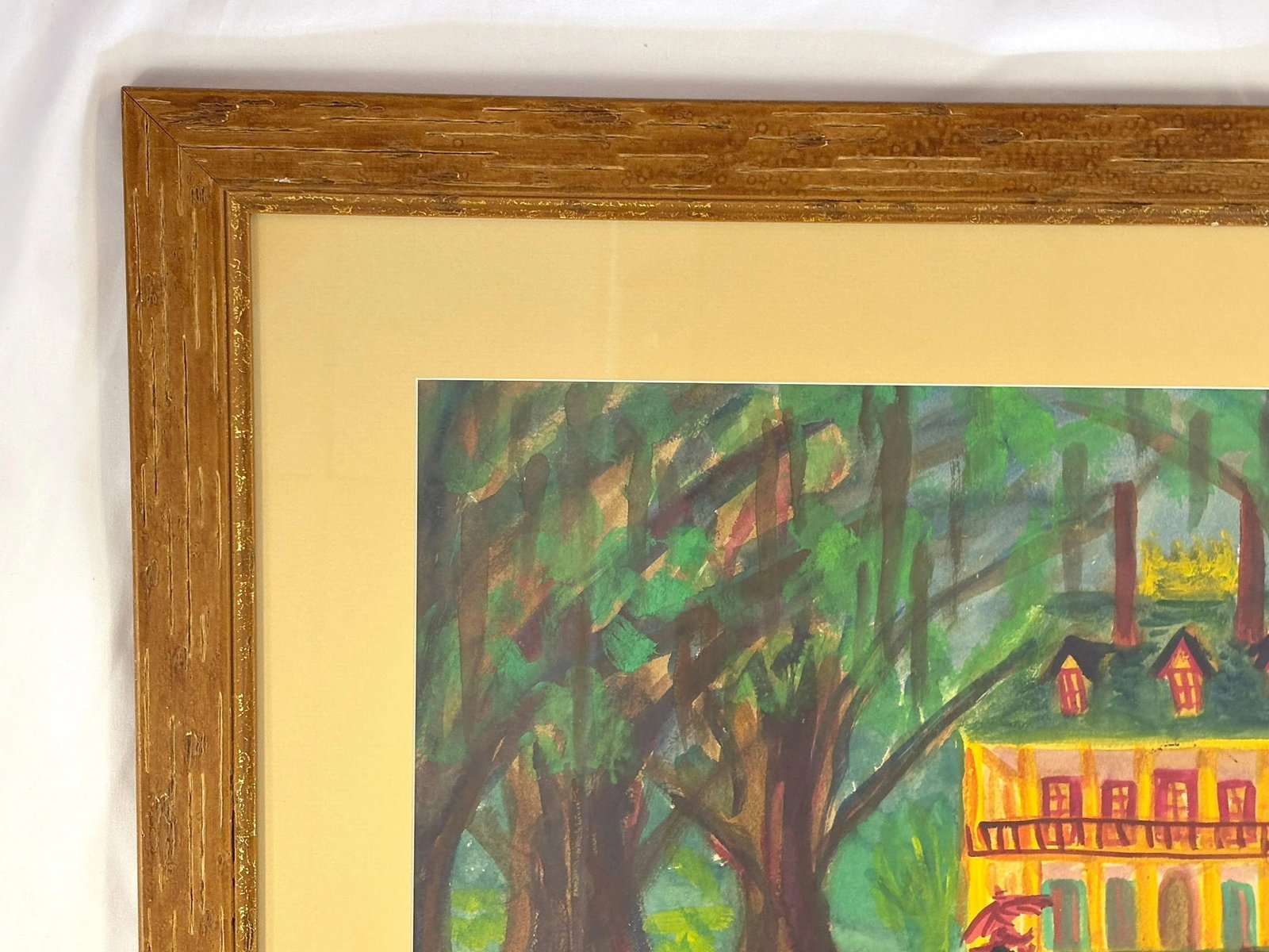 Original Signed Folk Art Watercolor by Sam 'Infiniti' Hurwitch (New Orleans, 1949-Present) Titled 'O - 3