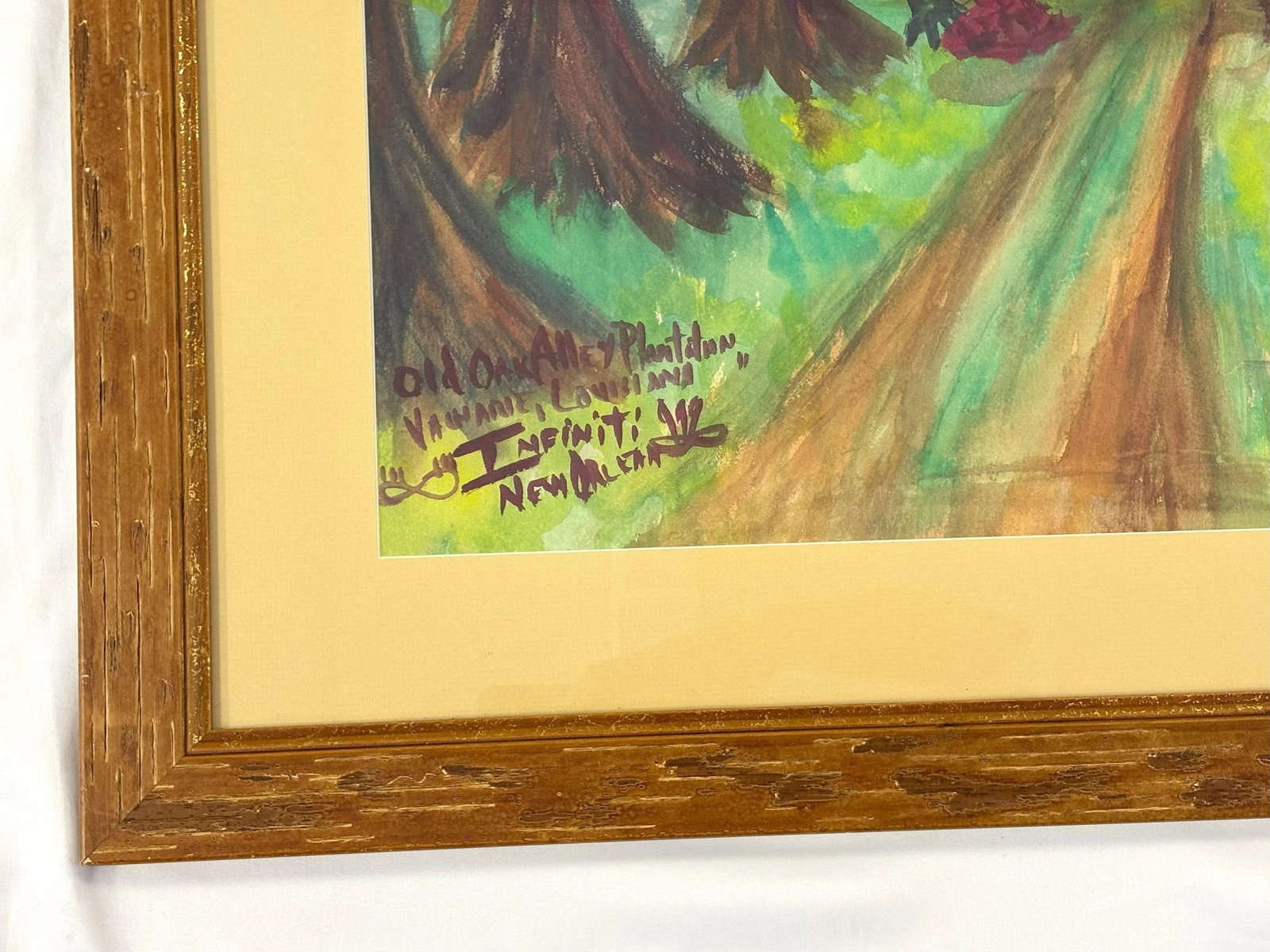 Original Signed Folk Art Watercolor by Sam 'Infiniti' Hurwitch (New Orleans, 1949-Present) Titled 'O - 4
