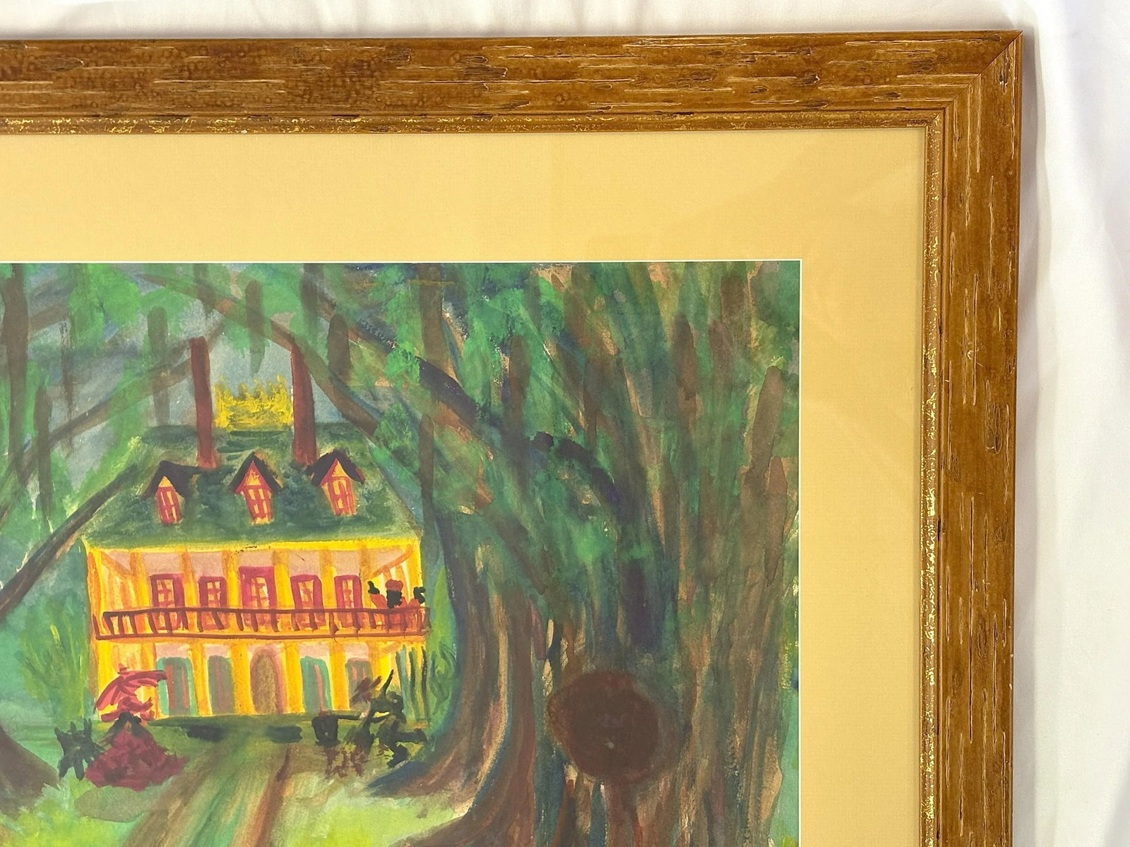 Original Signed Folk Art Watercolor by Sam 'Infiniti' Hurwitch (New Orleans, 1949-Present) Titled 'O - 5