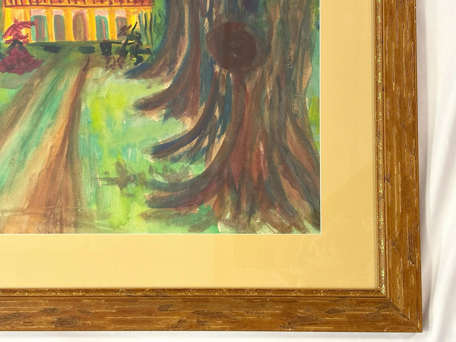 Original Signed Folk Art Watercolor by Sam 'Infiniti' Hurwitch (New Orleans, 1949-Present) Titled 'O - 6