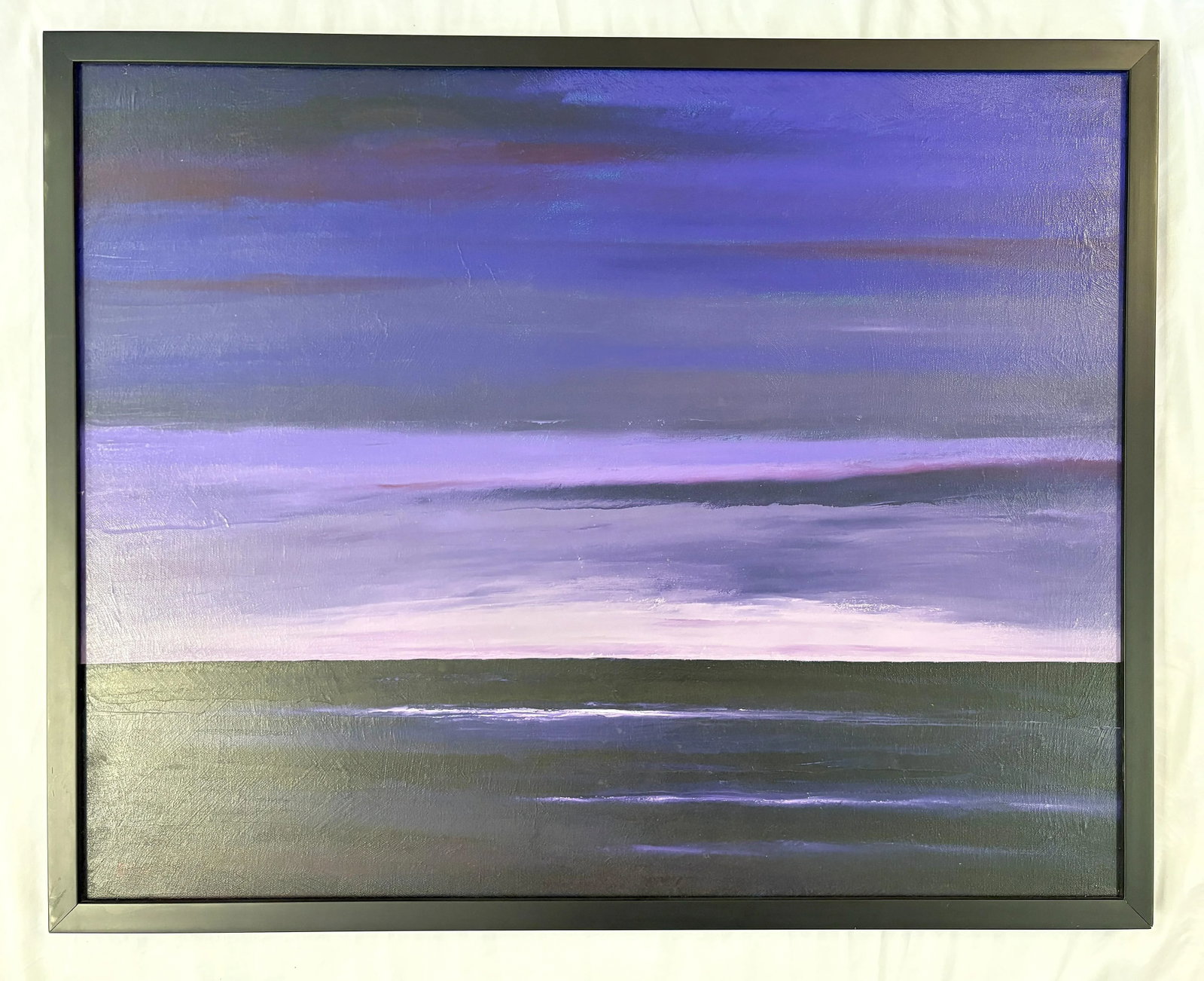Original Signed & Framed Painting on Canvas by A. Neri (American, Present Day) Titled 'Pacific Eveni - 12