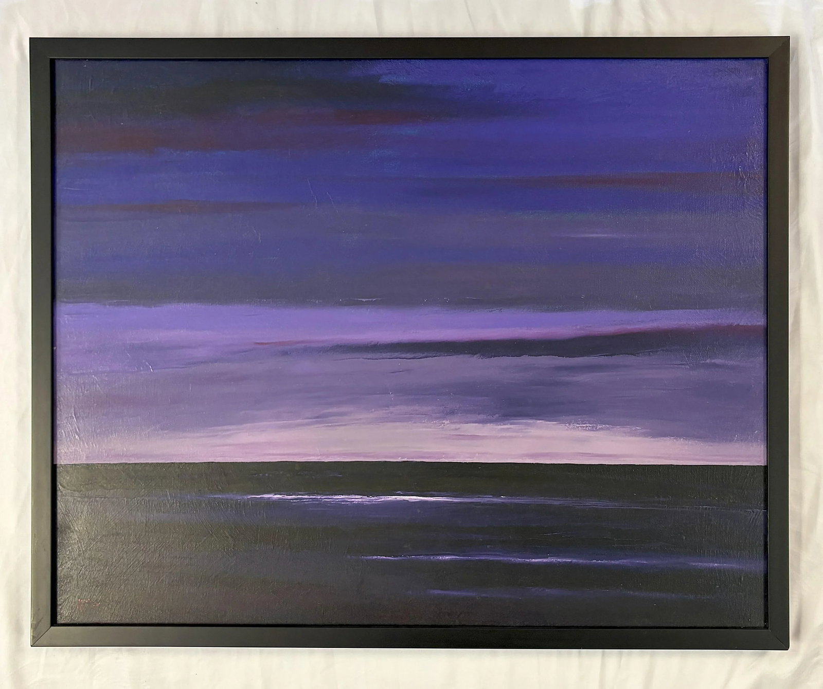 Original Signed & Framed Painting on Canvas by A. Neri (American, Present Day) Titled 'Pacific Eveni - 2