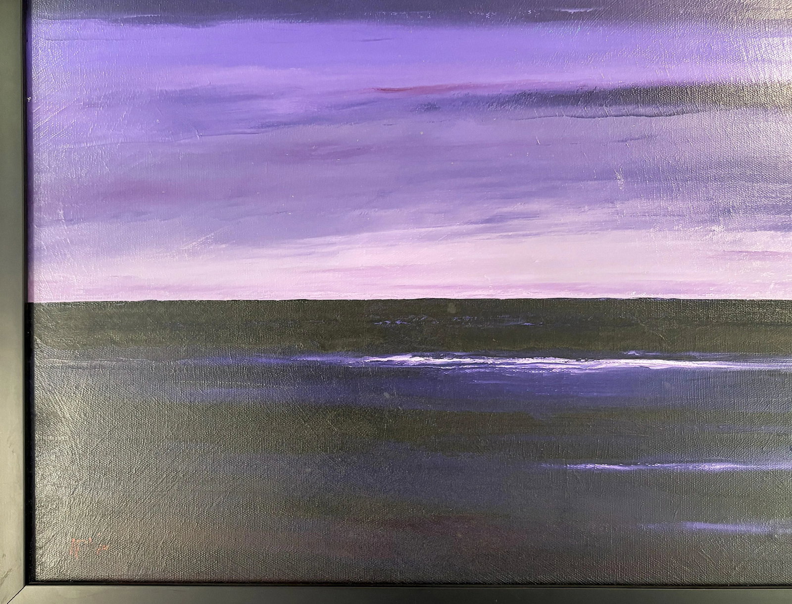 Original Signed & Framed Painting on Canvas by A. Neri (American, Present Day) Titled 'Pacific Eveni - 6