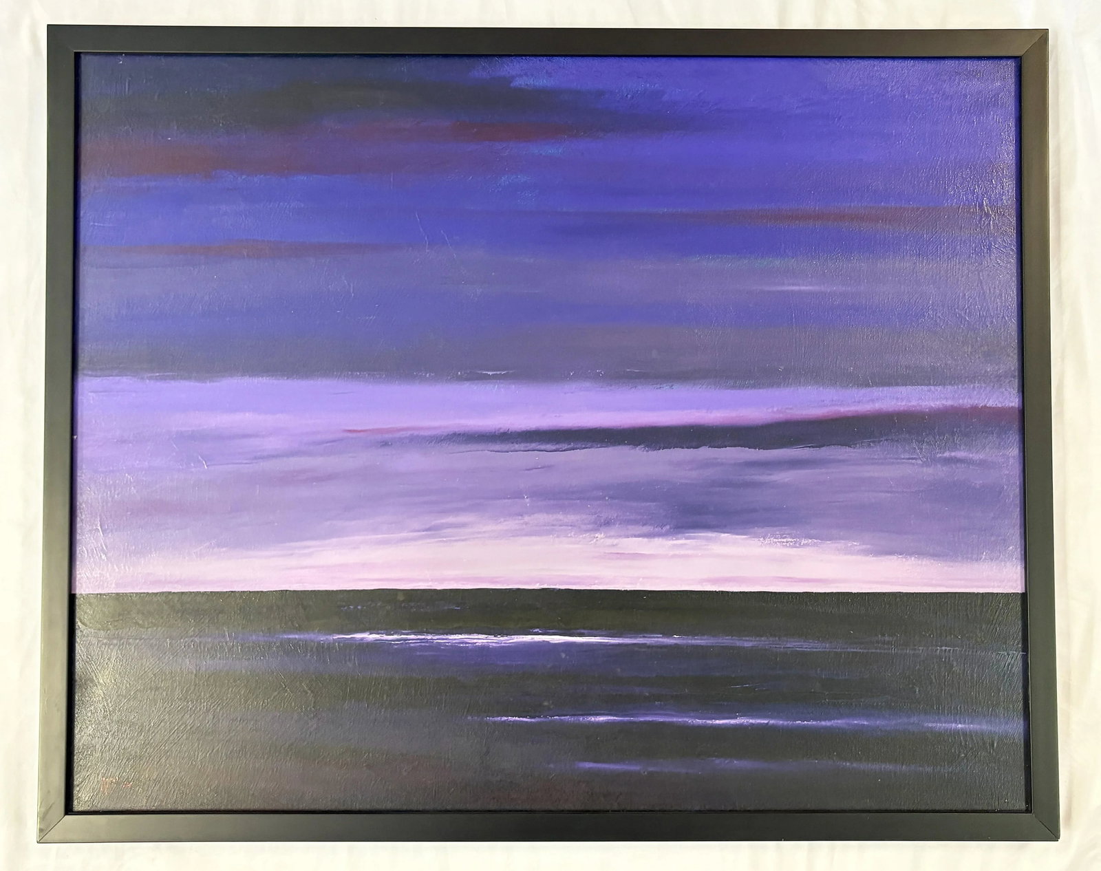 Original Signed & Framed Painting on Canvas by A. Neri (American, Present Day) Titled 'Pacific Eveni - 9