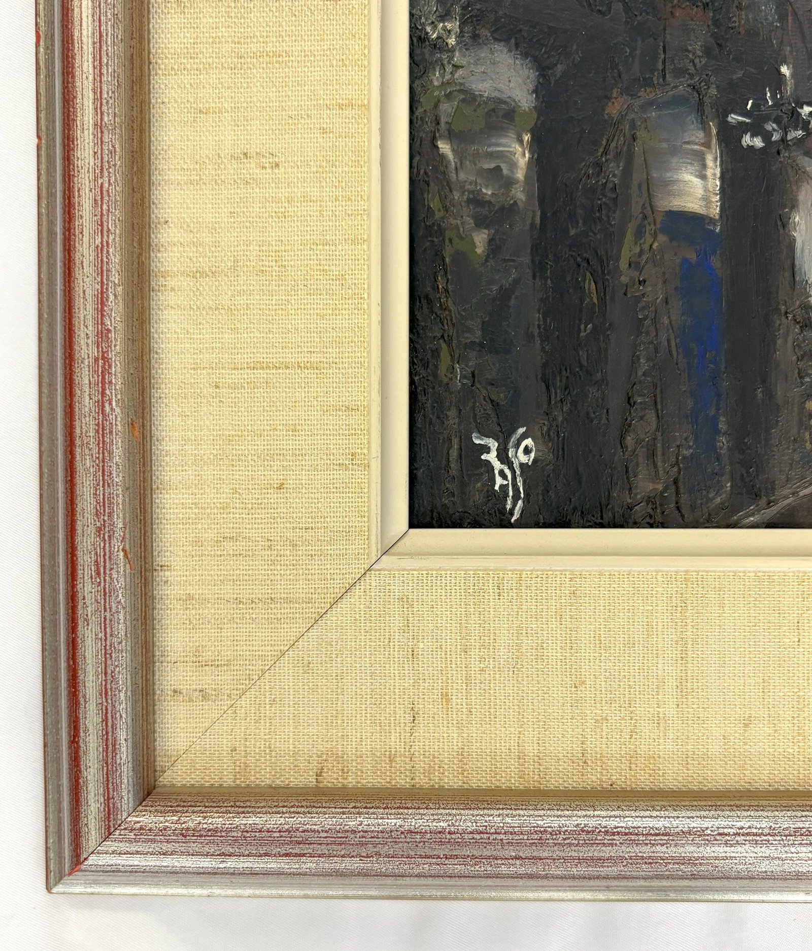 Original Framed and Signed Painting on Canvas of Alfama, Portugal C1968 - 8
