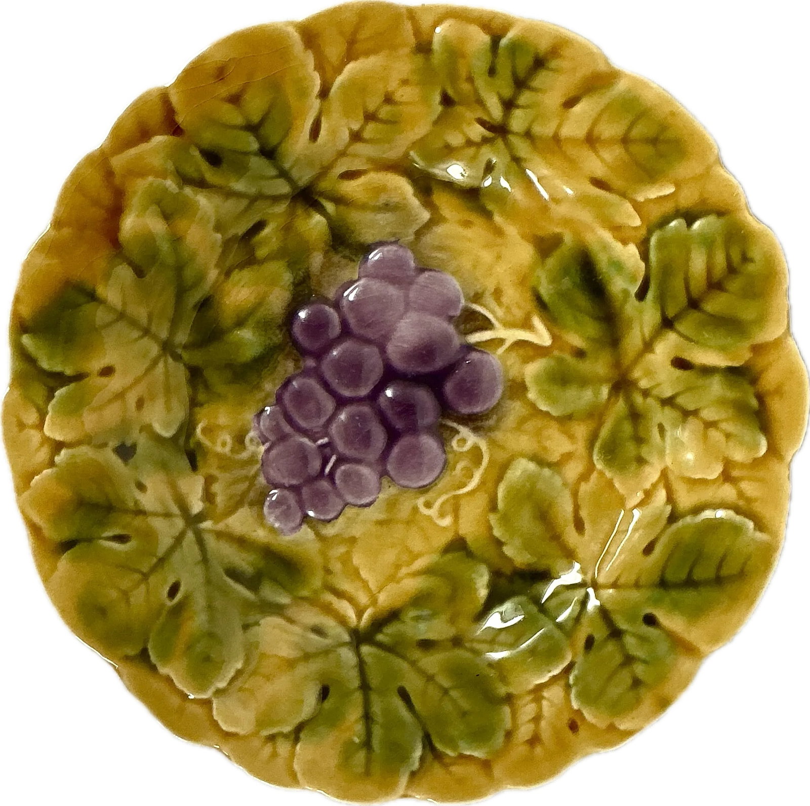 Sarreguemines French Majolica Plates, Set of Three - 3