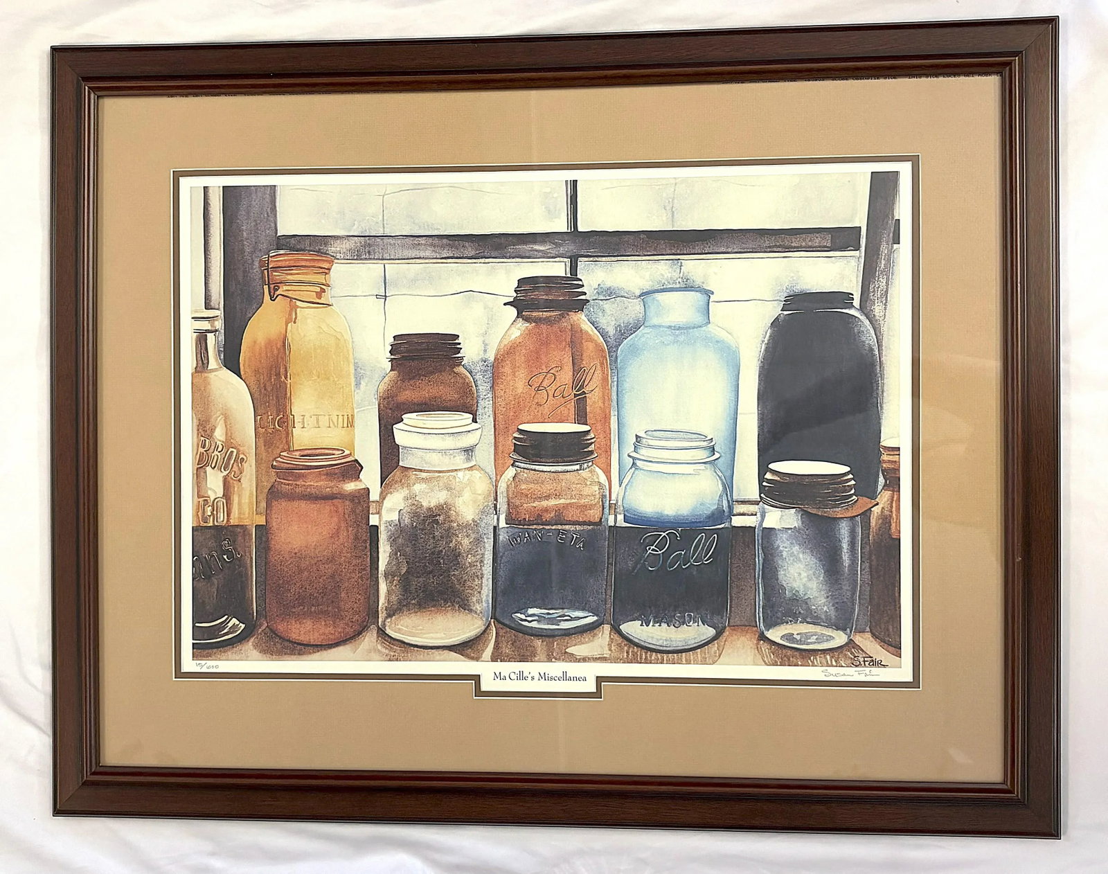 Signed & Numbered Print of Susan Fair's 'Mason Jars' Watercolor Painting for Ma Cille's Miscellanea - 10