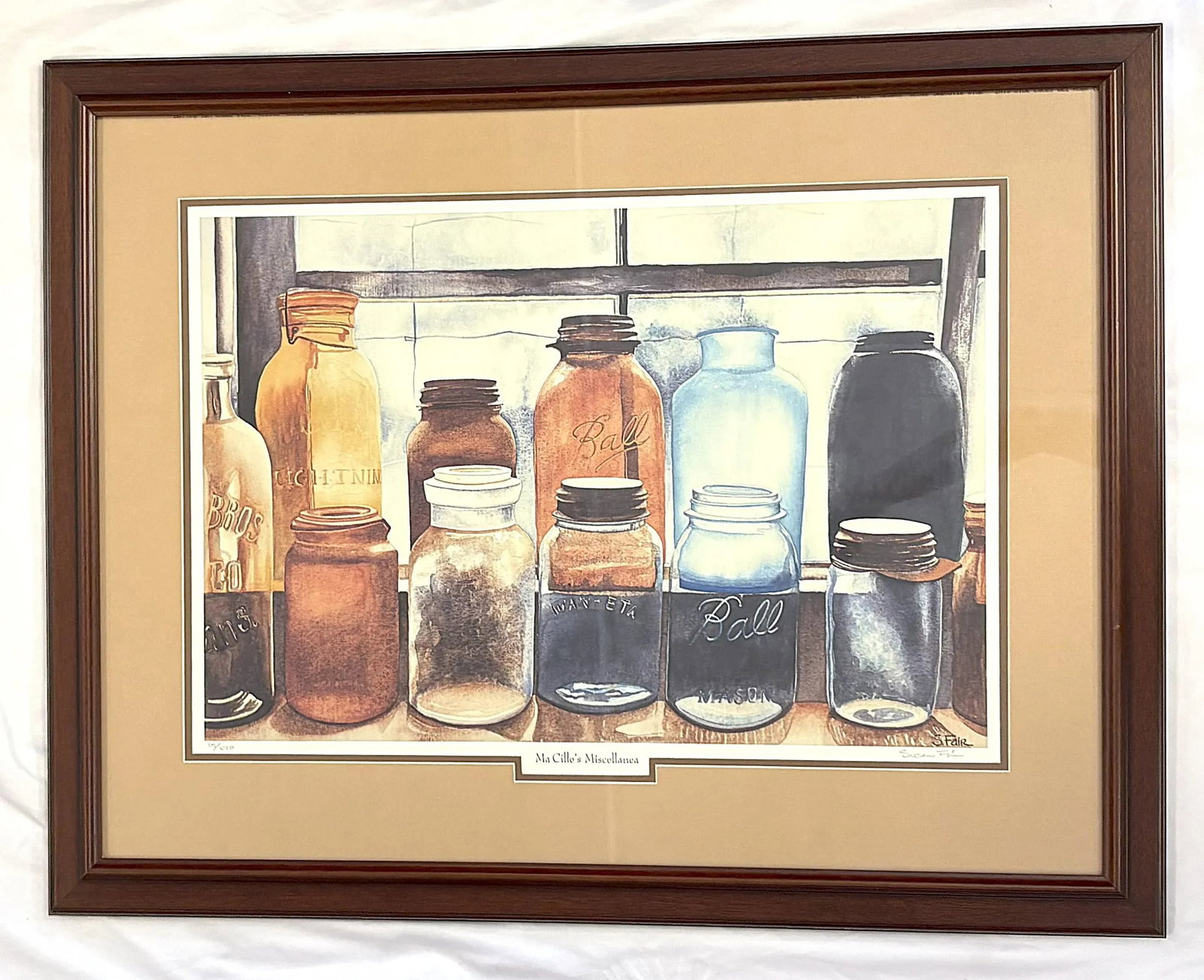 Signed & Numbered Print of Susan Fair's 'Mason Jars' Watercolor Painting for Ma Cille's Miscellanea - 3