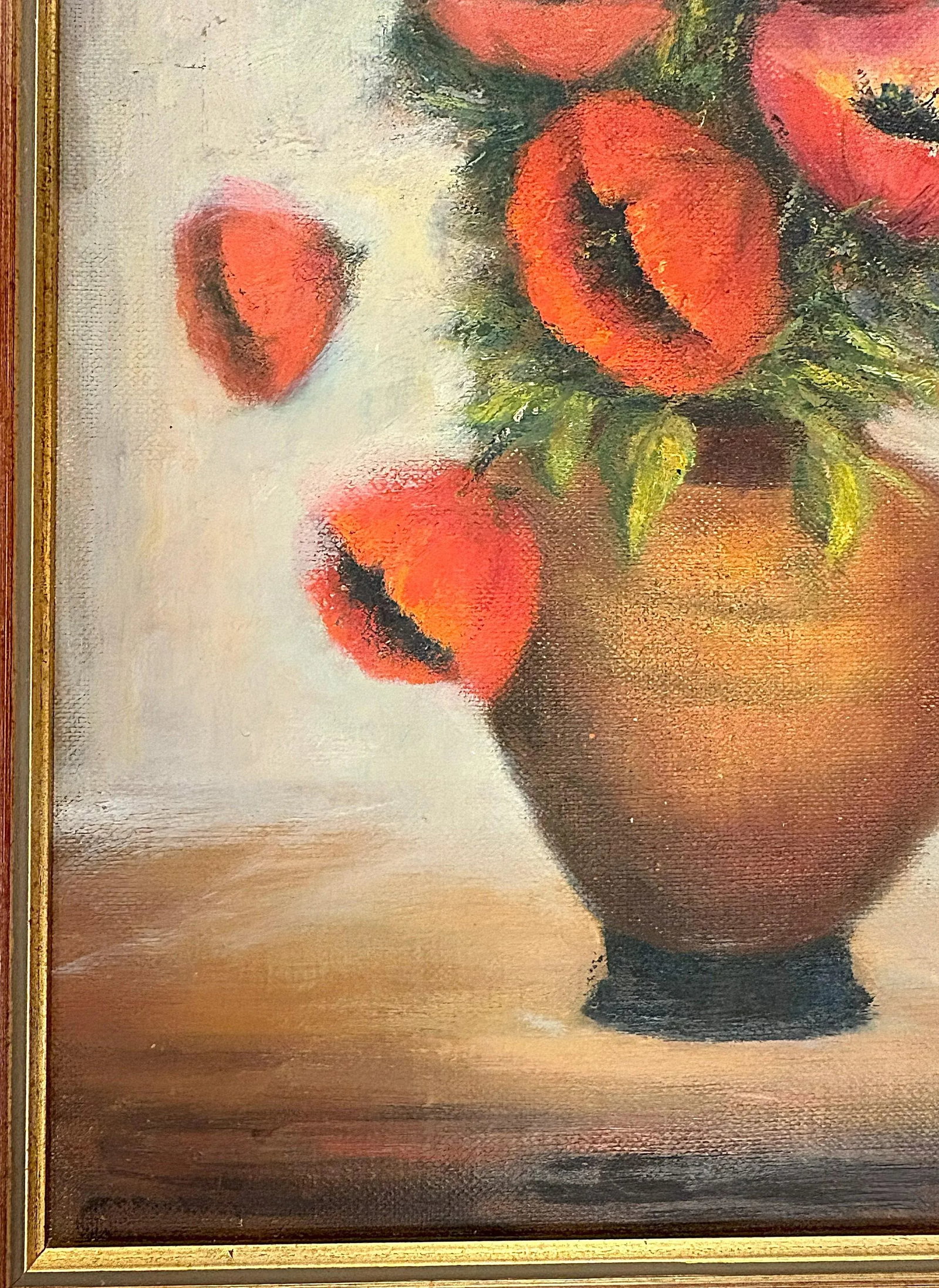 Original Framed Still Life Painting on Board 'Pretty Poppies' - 5