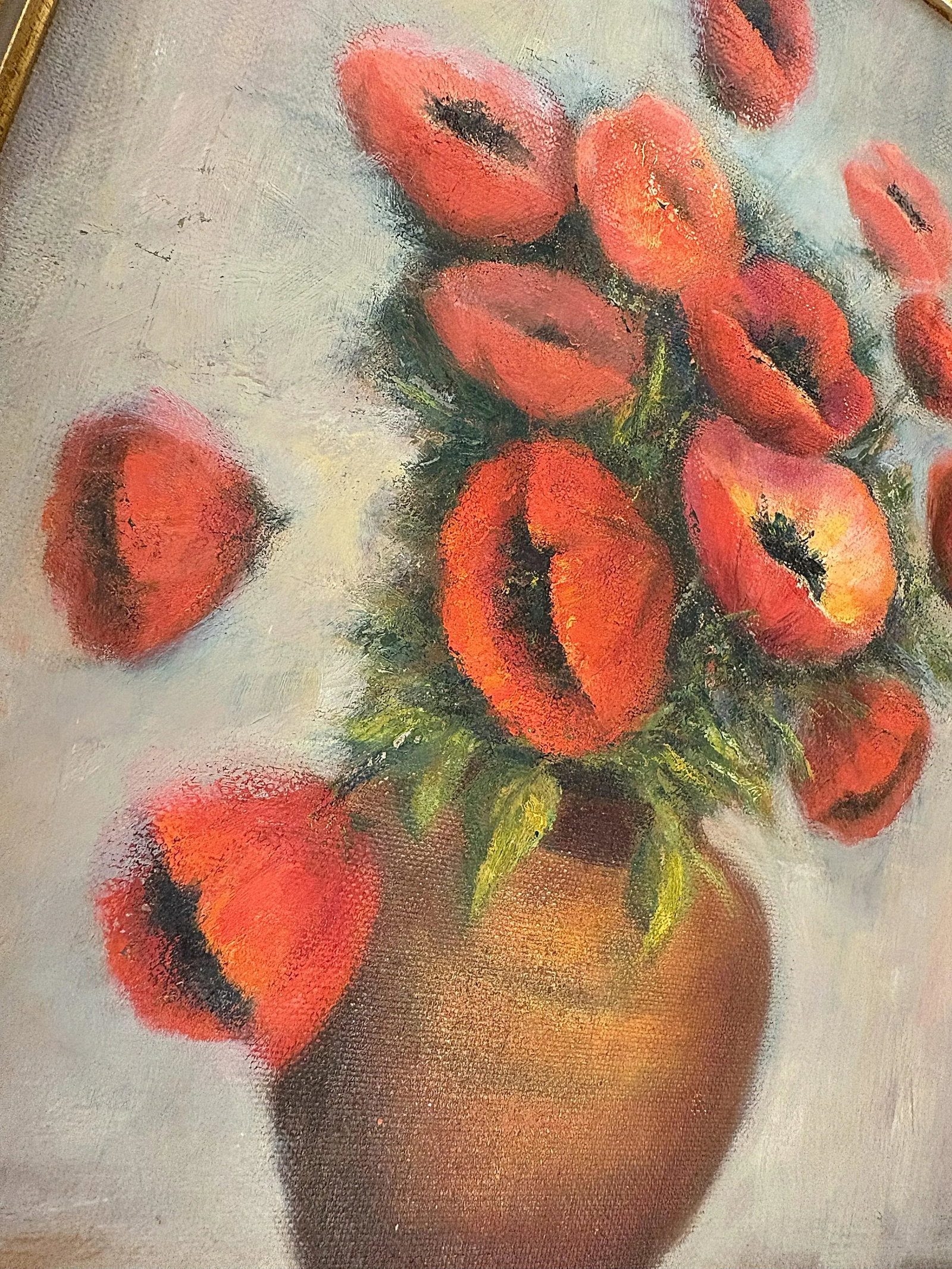 Original Framed Still Life Painting on Board 'Pretty Poppies' - 8
