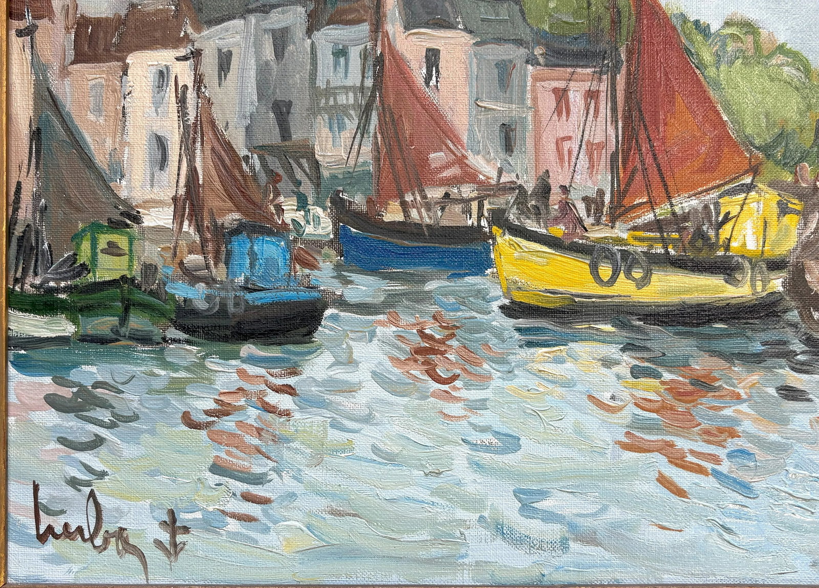 Original Signed & Framed Oil Painting on Canvas by 'Fernand Herbo' (France, 1904-1995) - 7