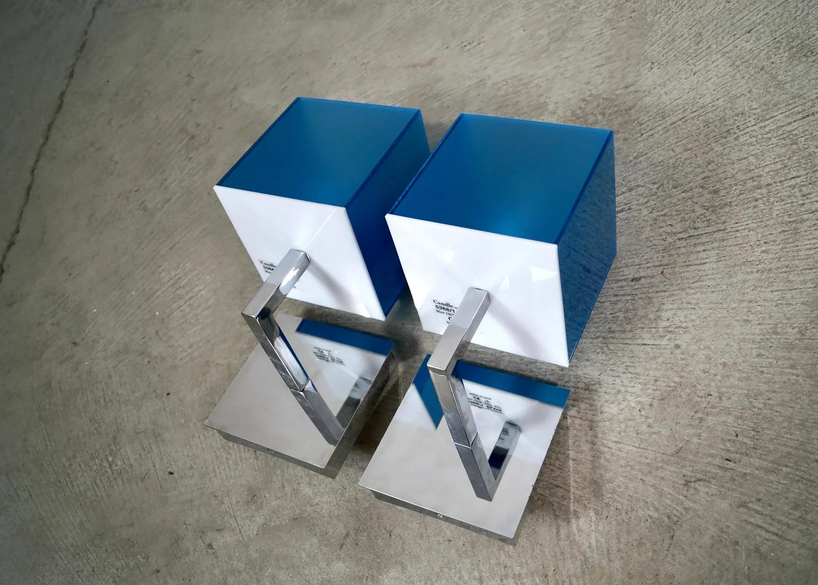 1990's Postmodern Italian Fontana Arte Chrome & Lucite Sconces - A Pair - 6
