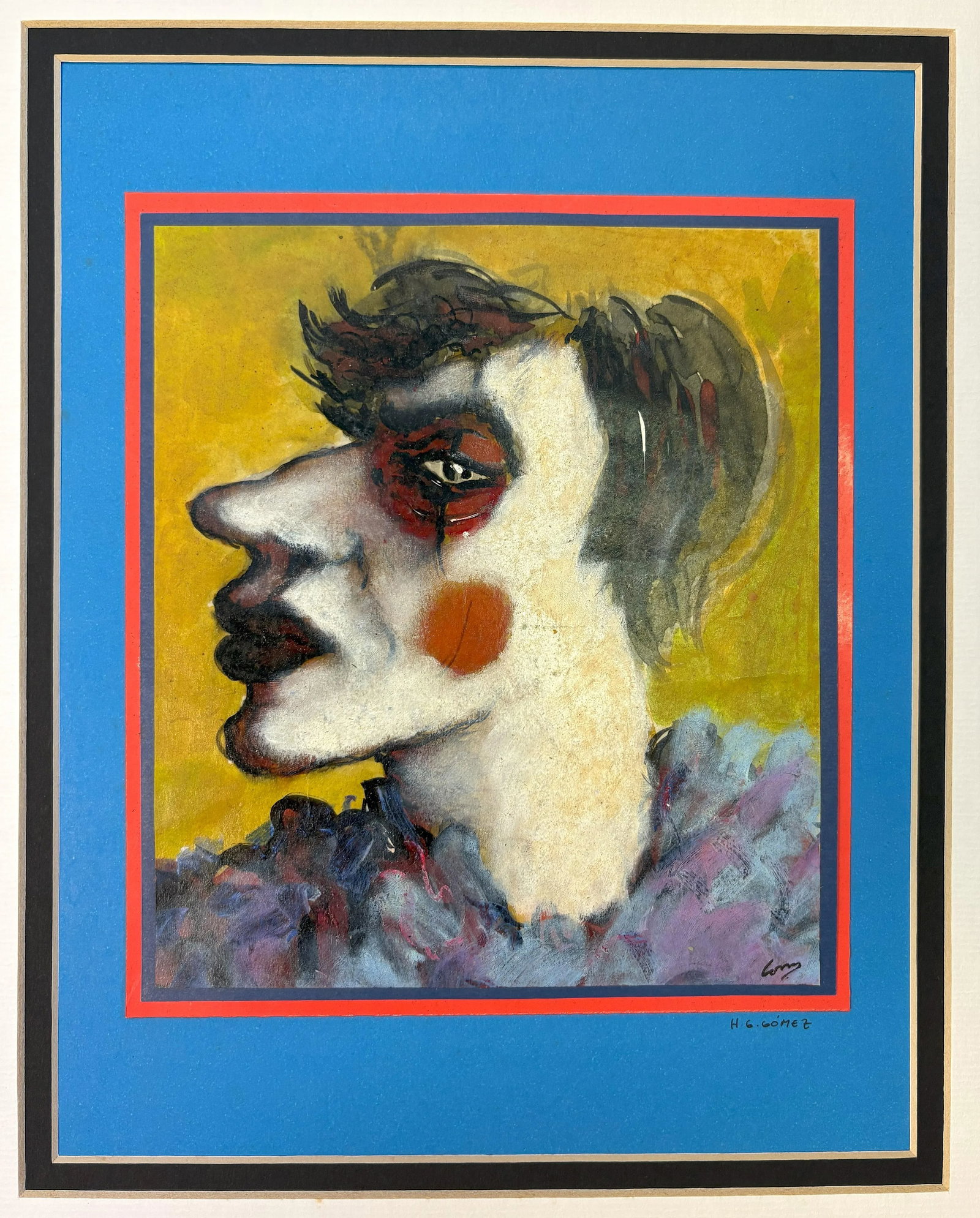 Original Signed Mixed Media Painting by Hector Gustavo Gomez (Mexico, 1954-Present) Circa 1979 - 3