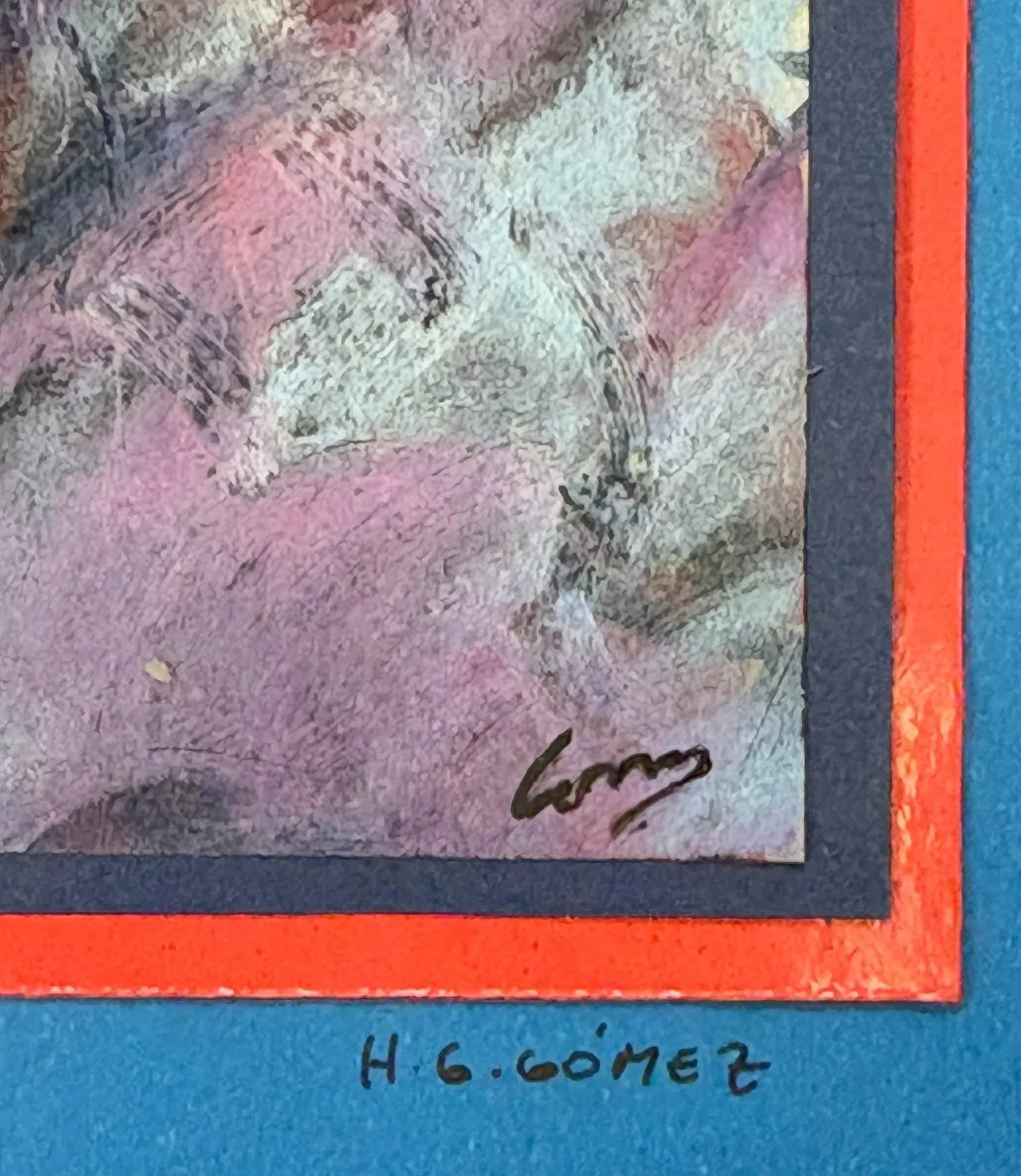 Original Signed Mixed Media Painting by Hector Gustavo Gomez (Mexico, 1954-Present) Circa 1979 - 5