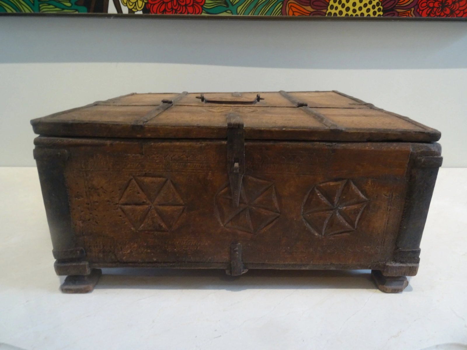 Extra Large 19th Century Anglo Indian Cash or Jewelry Box - 4