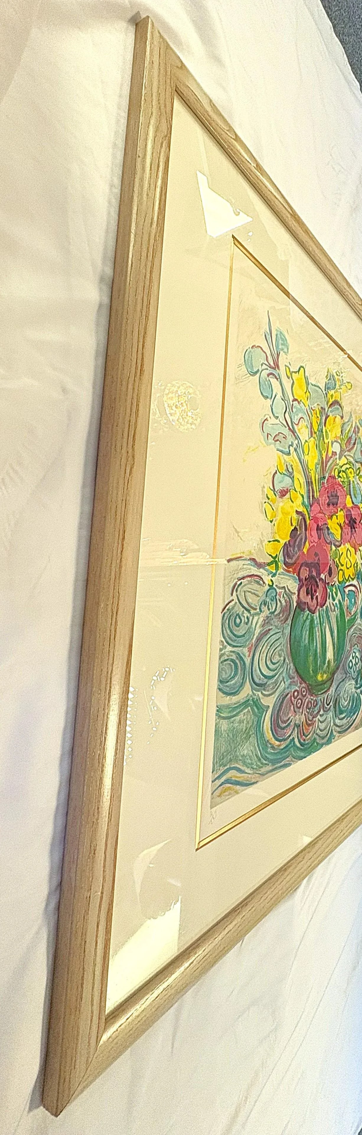 Signed and Numbered Lithograph by Gerard Viellevie (French, 1939-1992) Titled 'Bouquet of Anemones' - 10