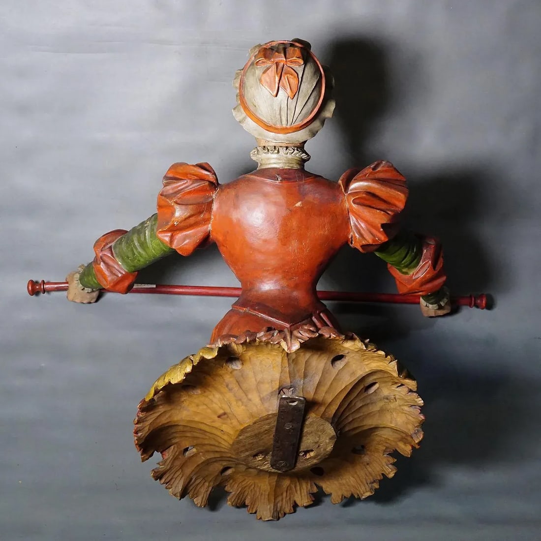 Lovely Carved Wooden Lady Towel Holder Ca. 1900 - 11