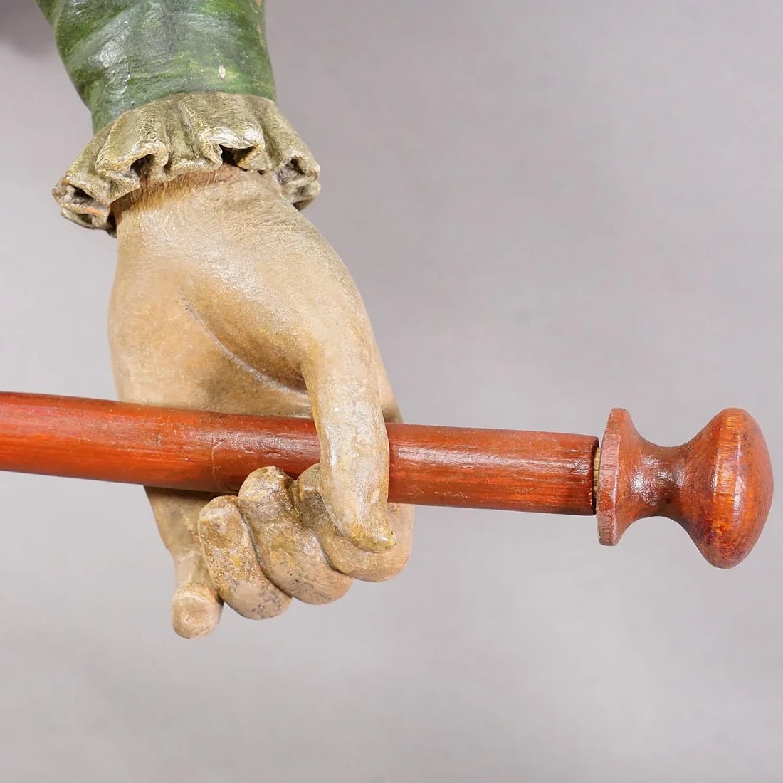 Lovely Carved Wooden Lady Towel Holder Ca. 1900 - 9