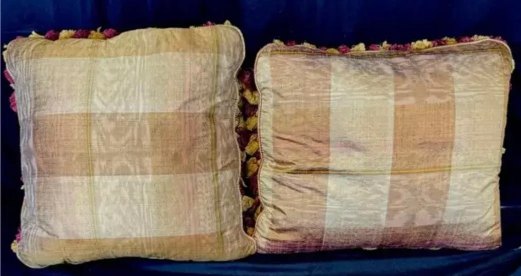 Needlepoint Floral Tapestry Pillows, Set of Two - 9