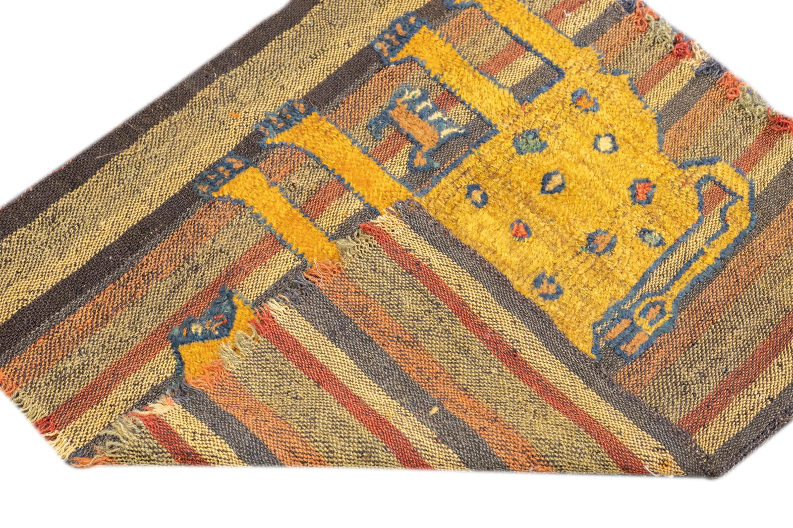 Antique Handwoven Gabbeh Palas Textile Art - 2