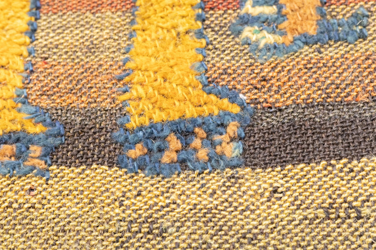 Antique Handwoven Gabbeh Palas Textile Art - 7