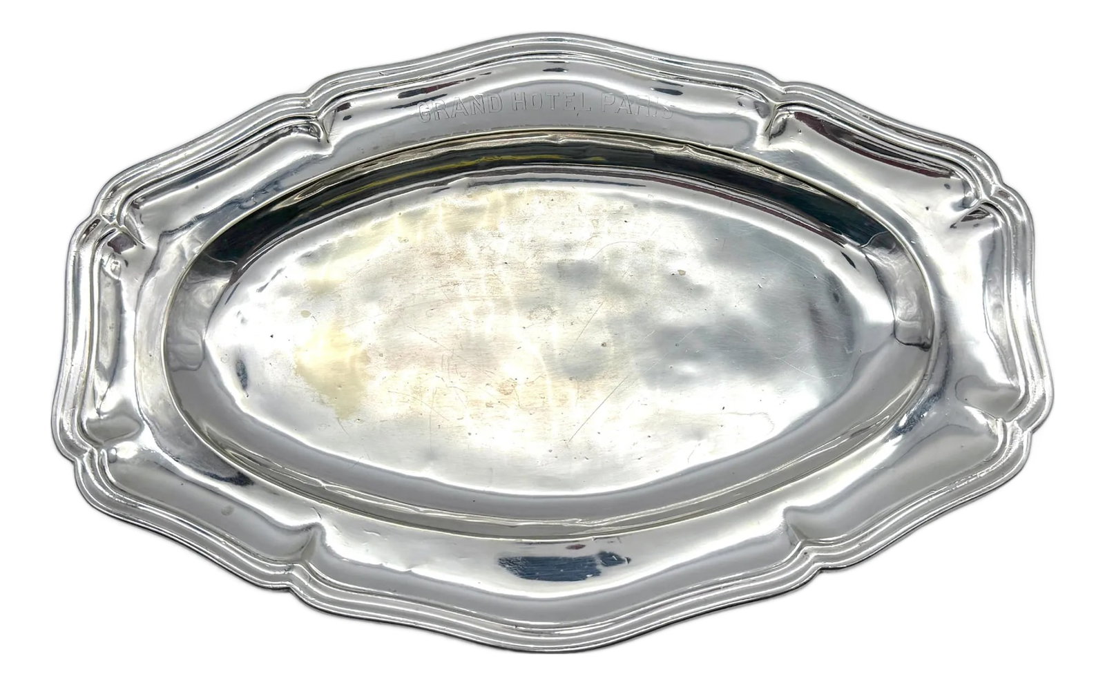 Christofle 'Grand Hotel Paris' Silver-Plated Oval Tray, circa 1920s (1 of 3)