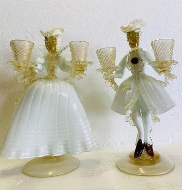 Vintage Murano Glass Figurines-Pair - 13