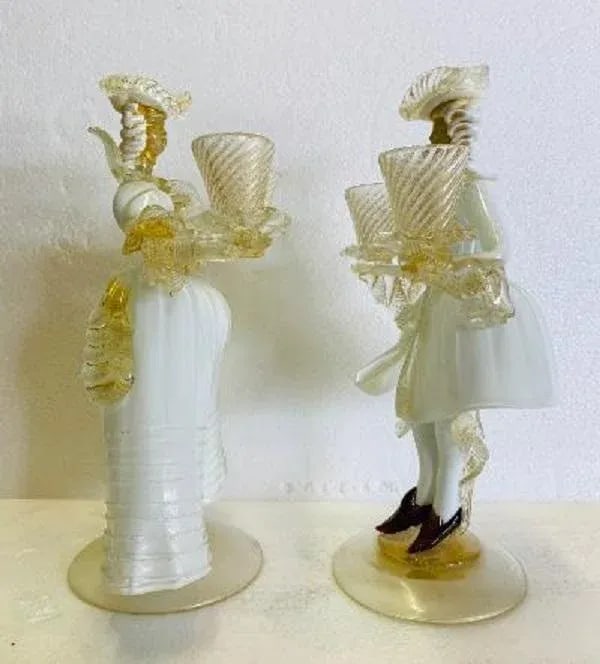 Vintage Murano Glass Figurines-Pair - 2