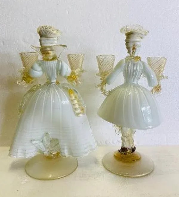 Vintage Murano Glass Figurines-Pair - 4